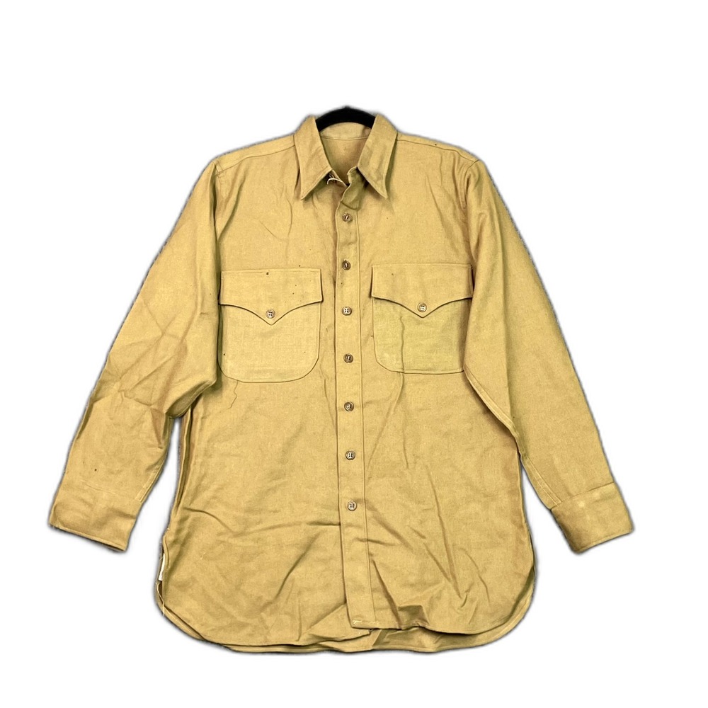 Vintage Hanover US Marine Corps Field Shirt Mens Large Button Up Army Uniform